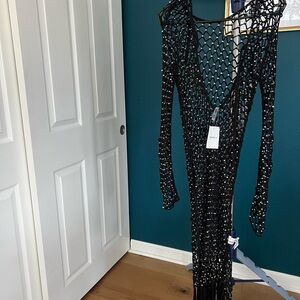 Brand New Elegant Black Beaded Dress